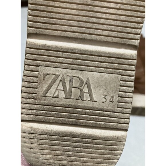 Zara girls suede fur Winter Fold Down boots!!  Size EU 34 US 2 Color Brown - Picture 6 of 9